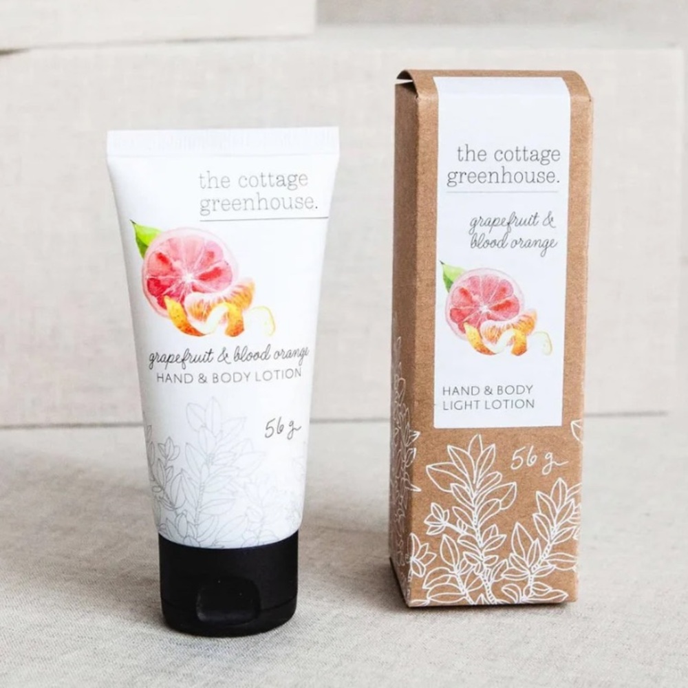 THE COTTAGE GREENHOUSE GRAPEFRUIT & BLOOD ORANGE TRAVEL SIZE HAND & BODY LOTION